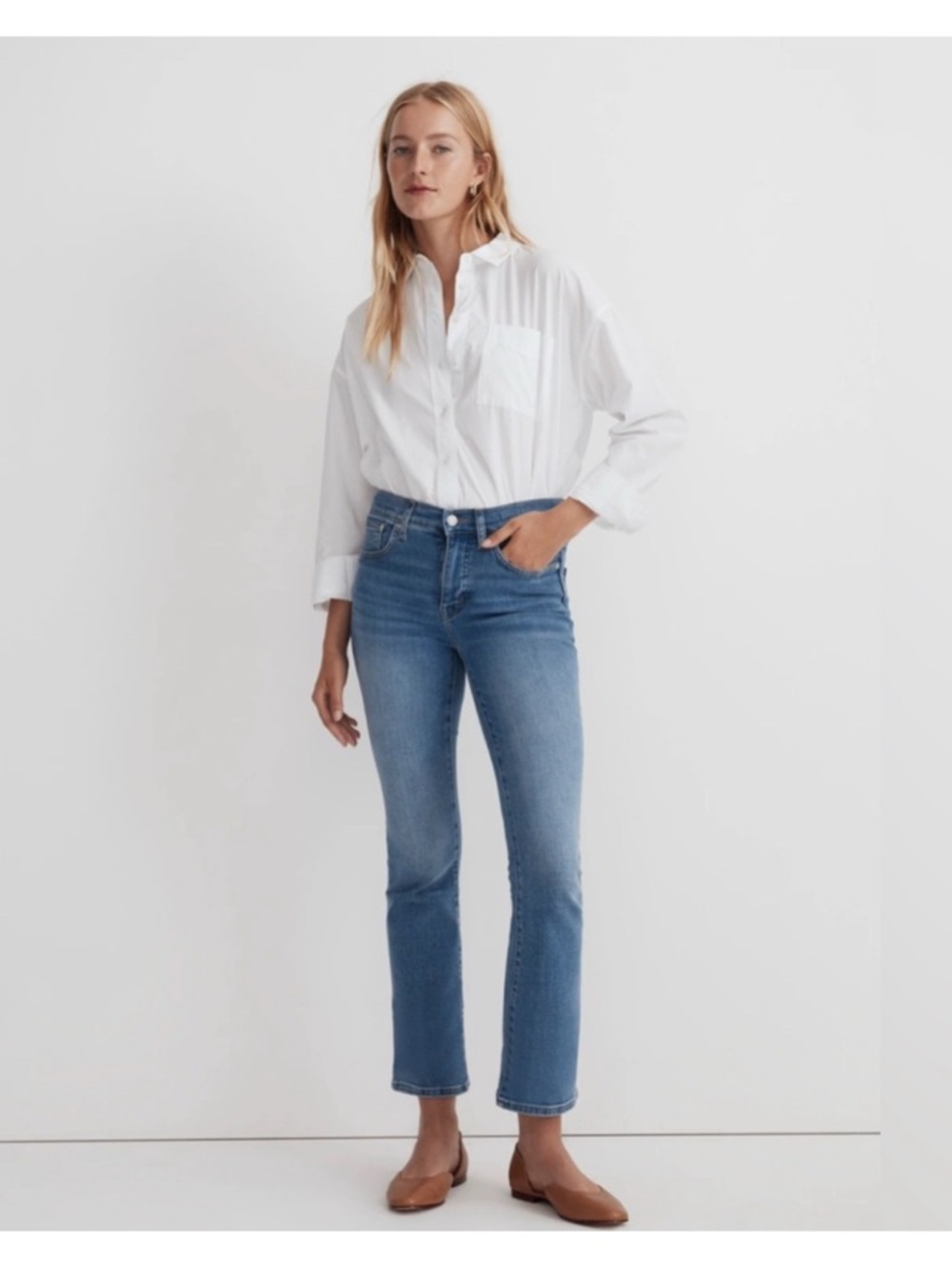Madewell Mid Rise Kick Out Jeans Size 25 Tall